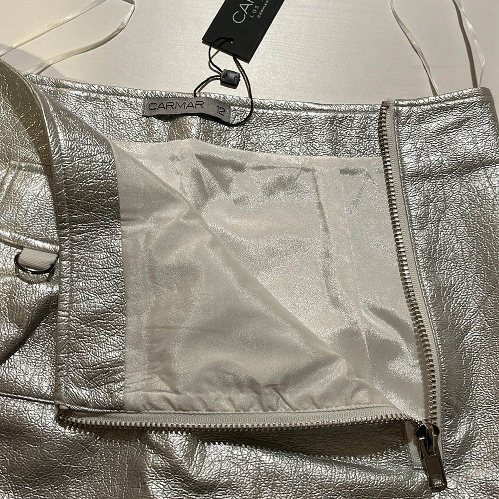Carmar Los Angeles Silver Mini Skirt - Picture 3 of 6